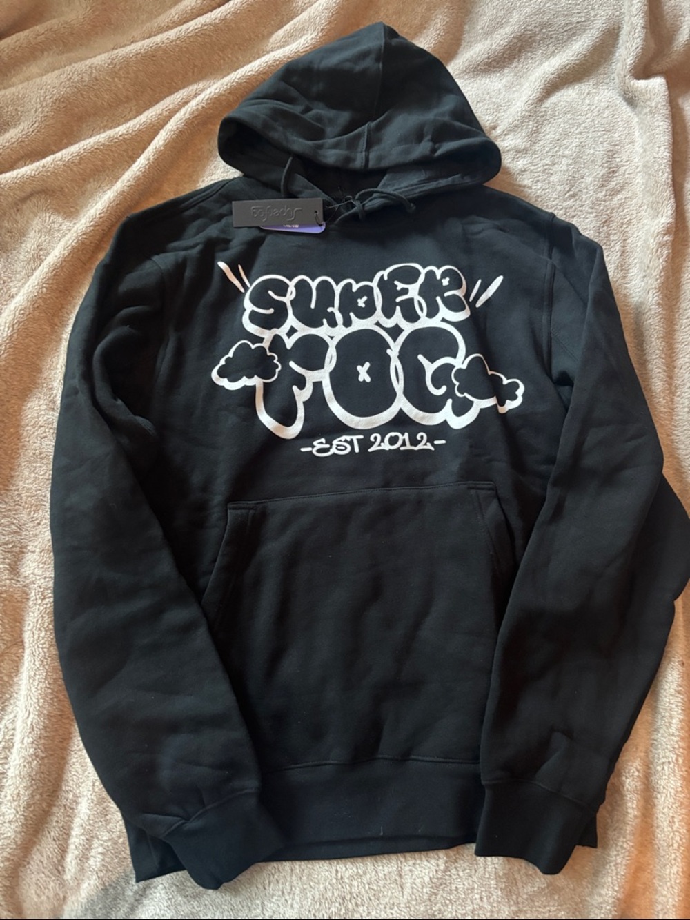 Super Fog Black Hoodie - Brand